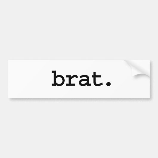 brat. bumpersticker (Voorkant)