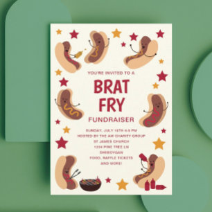Brat Fry Invitation Kaart