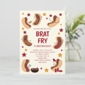 Brat Fry Invitation Kaart (Staand voorkant)