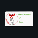 Brat Goat Christmas Gift Label Sticker<br><div class="desc">Merry Christmas Brat Goat Christmas Gift label om op je cadeaus te plakken - aanpasbare tekst,  zodat je het kunt veranderen als je wilt -</div>