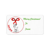 Brat Goat Christmas Gift Label Sticker (Voorkant)