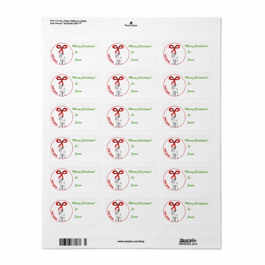 Brat Goat Christmas Gift Label Sticker (Full Sheet)
