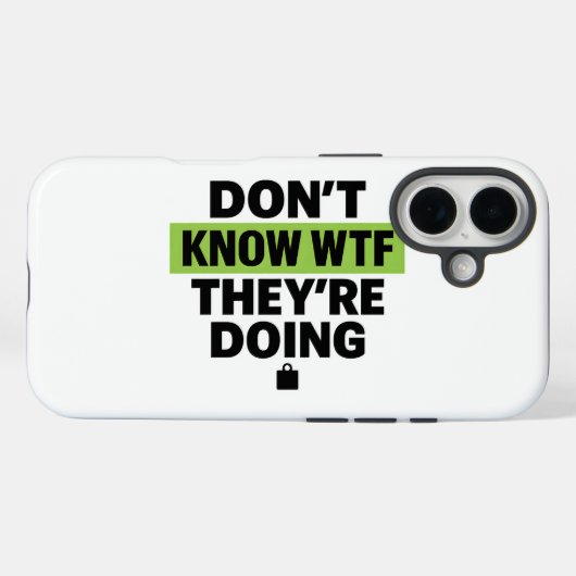 Brat Green Design – Weet niet wat ze aan het doen  Case-Mate iPhone Case (Achterkant (horizontaal))