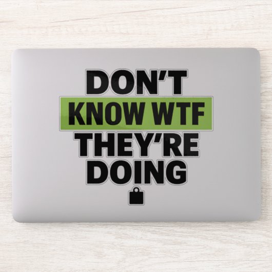 Brat Green Design – Weet niet wat ze aan het doen Sticker (Computer)