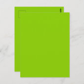 Brat Green Solid Color Briefkaart (Voorkant / Achterkant)