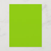 Brat Green Solid Color Briefkaart (Voorkant)