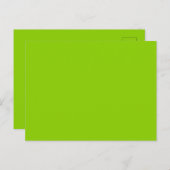 Brat Green Solid Color Briefkaart (Voorkant / Achterkant)