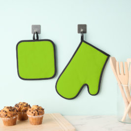 Brat Green Solid Color Ovenwant & Pannenlap Set