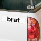 Brat moderne typografie grappig cool zwart wit bumpersticker (Op Truck)