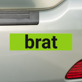 Brat moderne typografie zwarte limoen groen cool bumpersticker