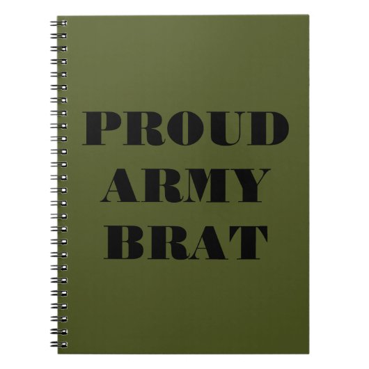 Brat notitieboek Proud Army (Voorkant)