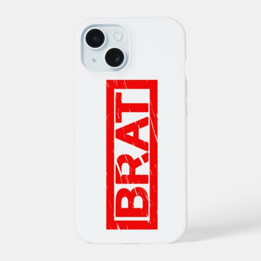 Brat Stamp iPhone 15 Case (Achterkant)