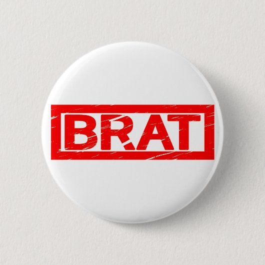 Brat Stamp Ronde Button 5,7 Cm (Voorkant)