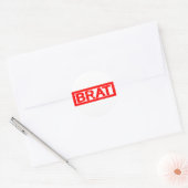 Brat Stamp Ronde Sticker (Envelop)