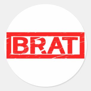 Brat Stamp Ronde Sticker
