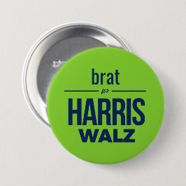 brat voor Harris Walz Ronde Button 7,6 Cm