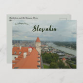 Bratislava and the Danube River in Slovakia Briefkaart (Voorkant / Achterkant)