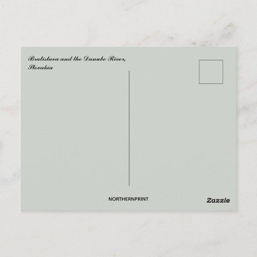 Bratislava and the Danube River in Slovakia Briefkaart (Achterkant)