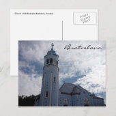 bratislava - blauwe kerk briefkaart (Voorkant / Achterkant)