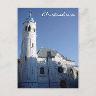 bratislava : blauwe kerk zon briefkaart