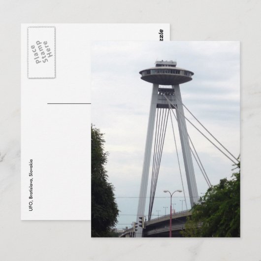 bratislava brug ufo briefkaart (Voorkant / Achterkant)