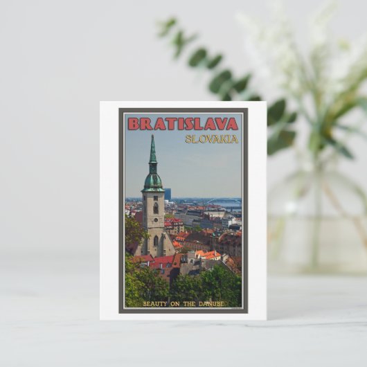 Bratislava Cityscape Briefkaart (Staand voorkant)