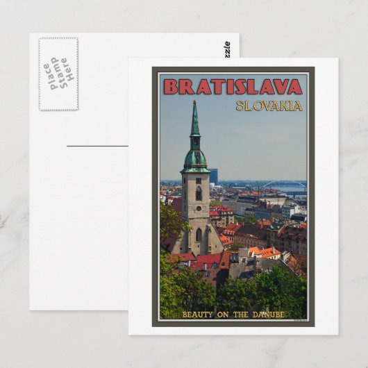 Bratislava Cityscape Briefkaart (Voorkant / Achterkant)