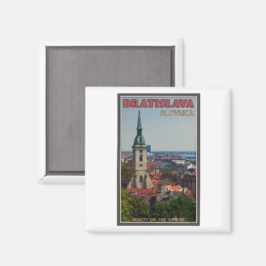 Bratislava Cityscape Magneet (Voorkant / Achterkant)