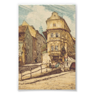 Bratislava door Richard Lux Century Gekleurde Etsi Foto Afdruk