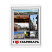 Bratislava - I Love - Slowakije - Magnet Magneet (Verticaal)