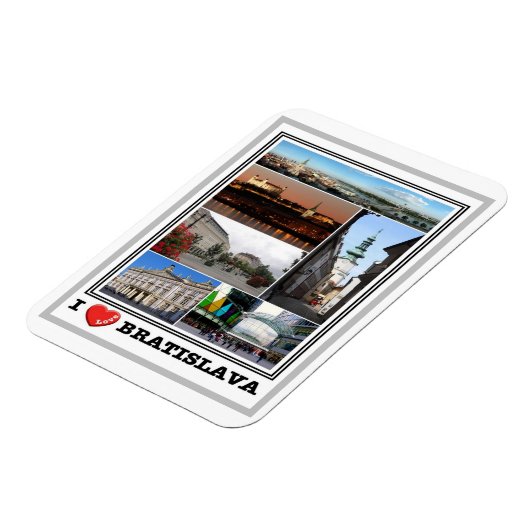 Bratislava - I Love - Slowakije - Magnet Magneet (Linkerzijde)