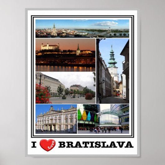 Bratislava - I Love - Slowakije - Poster (Voorkant)
