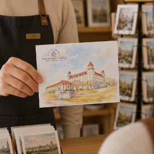 Bratislava Kasteel, Bratislava, Slowakije, Landsch Briefkaart