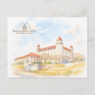 Bratislava Kasteel, Bratislava, Slowakije, Landsch Briefkaart