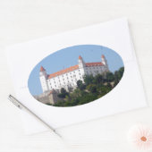 bratislava - kasteel ovale sticker (Envelop)