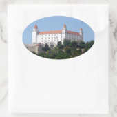 bratislava - kasteel ovale sticker (Tas)