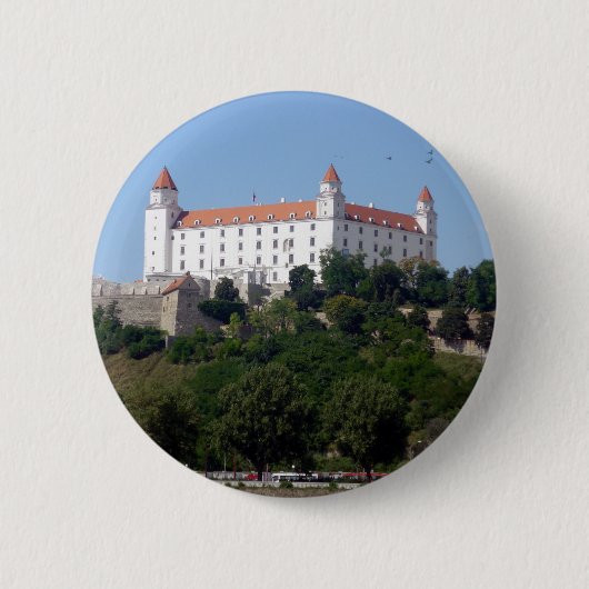 bratislava - kasteel ronde button 5,7 cm (Voorkant)