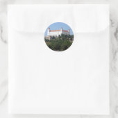 bratislava - kasteel ronde sticker (Tas)