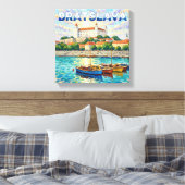 Bratislava Kasteel Waterfront Canvas Kunst (Insitu (Slaapkamer))