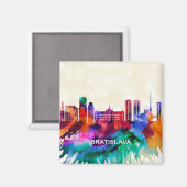 Bratislava Skyline Magneet (Voorkant / Achterkant)