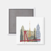 Bratislava skyline poster magneet (Voorkant / Achterkant)