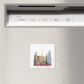 Bratislava skyline poster magneet (Insitu (Vaatwasser))