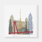 Bratislava skyline poster magneet (Voorkant)