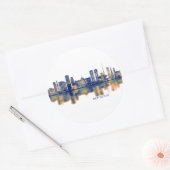 Bratislava Skyline Ronde Sticker (Envelop)