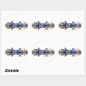 Bratislava Skyline Ronde Sticker (Vel)