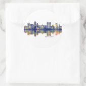 Bratislava Skyline Ronde Sticker (Tas)