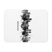 Bratislava Slovakia Skyline BW Magneet (Horizontaal)