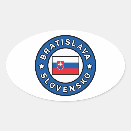 Bratislava Slovensko Ovale Sticker (Voorkant)