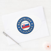 Bratislava Slovensko Ovale Sticker (Envelop)