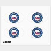 Bratislava Slovensko Ovale Sticker (Vel)
